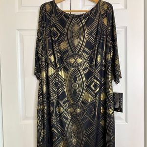 👑Host Pick👑 Vintage Gold & Black Cocktail Dress, NWT, 20W, Holiday, New Years
